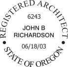 Oregon Registered Architect Seal